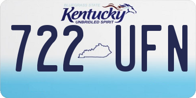 KY license plate 722UFN