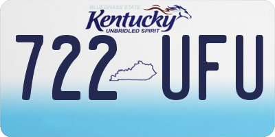 KY license plate 722UFU