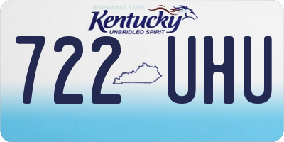 KY license plate 722UHU