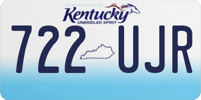 KY license plate 722UJR