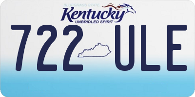 KY license plate 722ULE