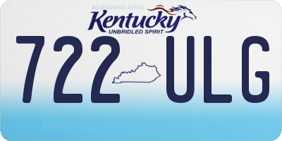 KY license plate 722ULG