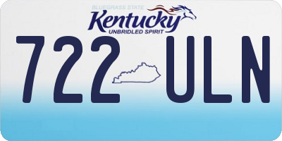 KY license plate 722ULN