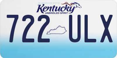 KY license plate 722ULX