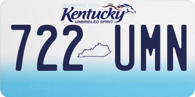 KY license plate 722UMN