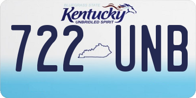 KY license plate 722UNB