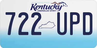 KY license plate 722UPD