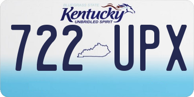 KY license plate 722UPX