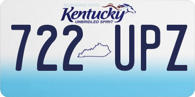 KY license plate 722UPZ