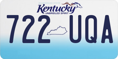 KY license plate 722UQA