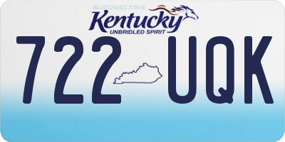 KY license plate 722UQK