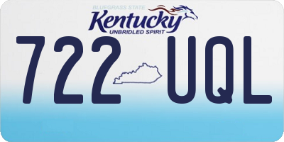 KY license plate 722UQL