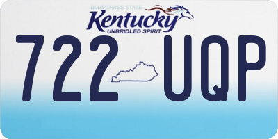 KY license plate 722UQP