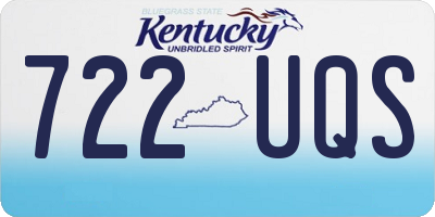 KY license plate 722UQS