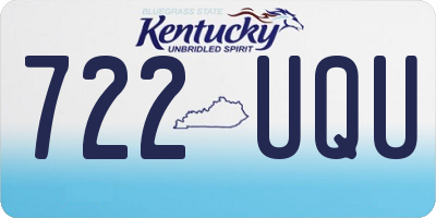 KY license plate 722UQU