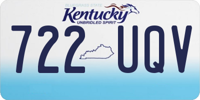 KY license plate 722UQV