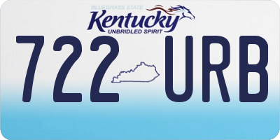 KY license plate 722URB