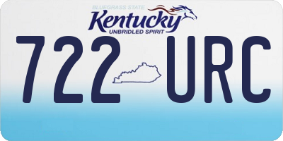 KY license plate 722URC