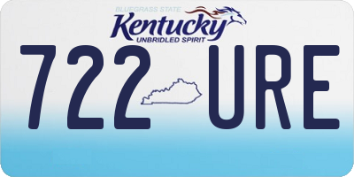 KY license plate 722URE