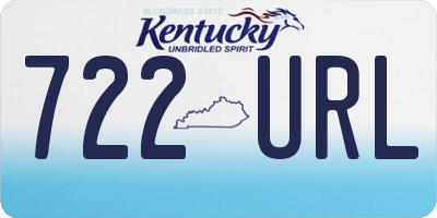 KY license plate 722URL