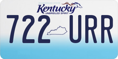 KY license plate 722URR