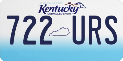 KY license plate 722URS