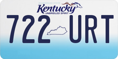 KY license plate 722URT