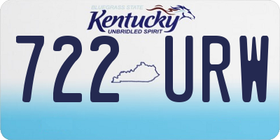 KY license plate 722URW