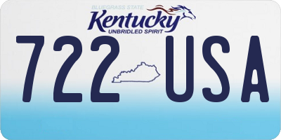 KY license plate 722USA