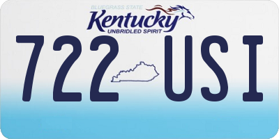 KY license plate 722USI