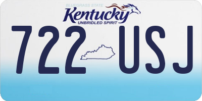 KY license plate 722USJ