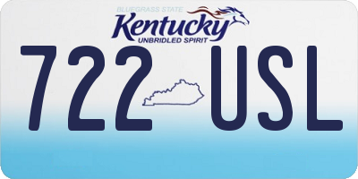 KY license plate 722USL