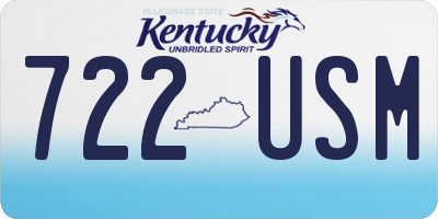 KY license plate 722USM