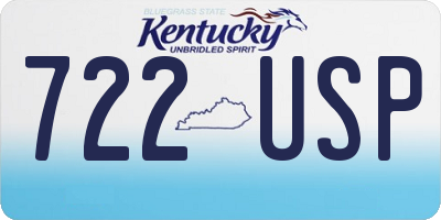 KY license plate 722USP