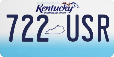 KY license plate 722USR
