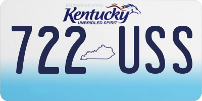 KY license plate 722USS