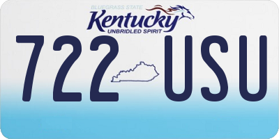 KY license plate 722USU