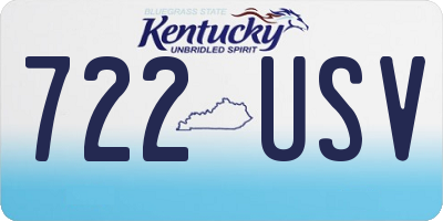 KY license plate 722USV