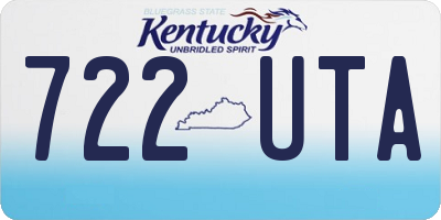 KY license plate 722UTA