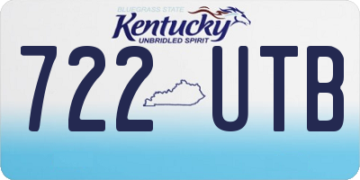 KY license plate 722UTB