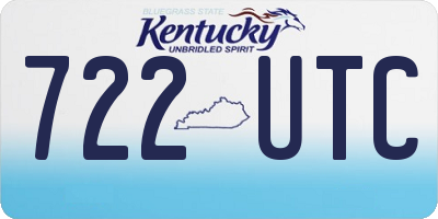 KY license plate 722UTC