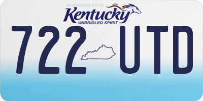 KY license plate 722UTD