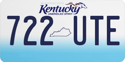 KY license plate 722UTE