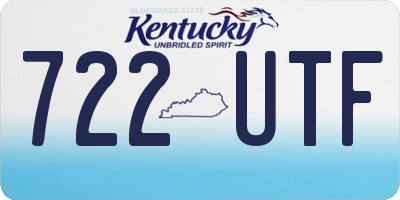 KY license plate 722UTF