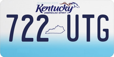 KY license plate 722UTG