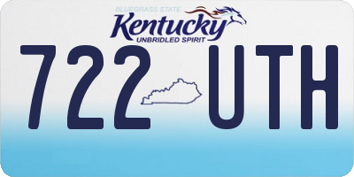 KY license plate 722UTH