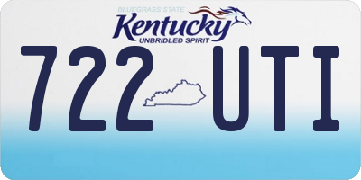 KY license plate 722UTI