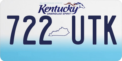 KY license plate 722UTK