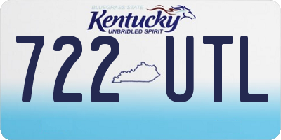 KY license plate 722UTL