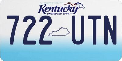 KY license plate 722UTN